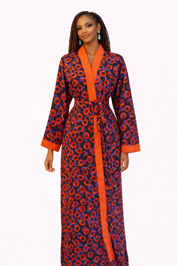 Dorothy Long Kimono – Indigo Flame Edition