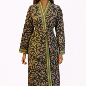 Dorothy Long Kimono – Olive Botanical Edition