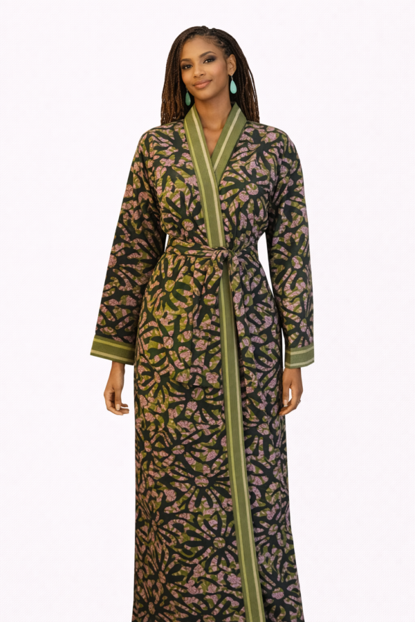 Dorothy Long Kimono – Olive Botanical Edition