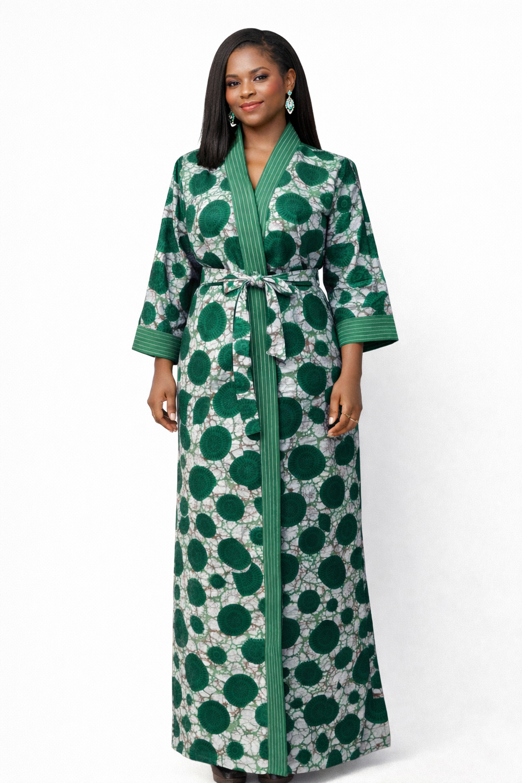 Dorothy Long Kimono — Emerald Radiance (Luxe Edition)