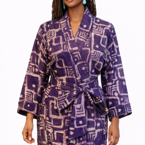 Lurabelle Kimono – Royal Purple Adire