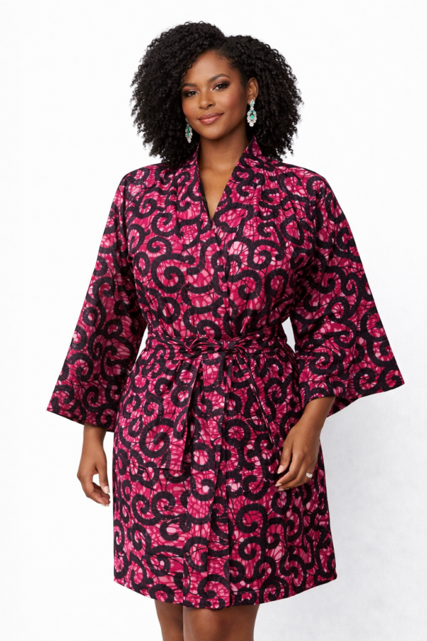 The Lurabelle Kimono — Fuchsia Swirl