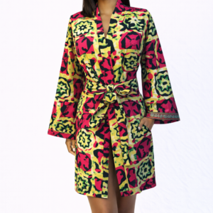 The Lurabelle Kimono — Golden Bloom & Crimson Noir (Ankara)