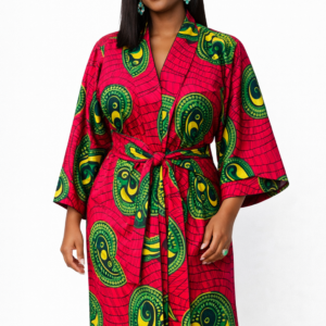 The Lurabelle Kimono — Hot Pink Spiral Print