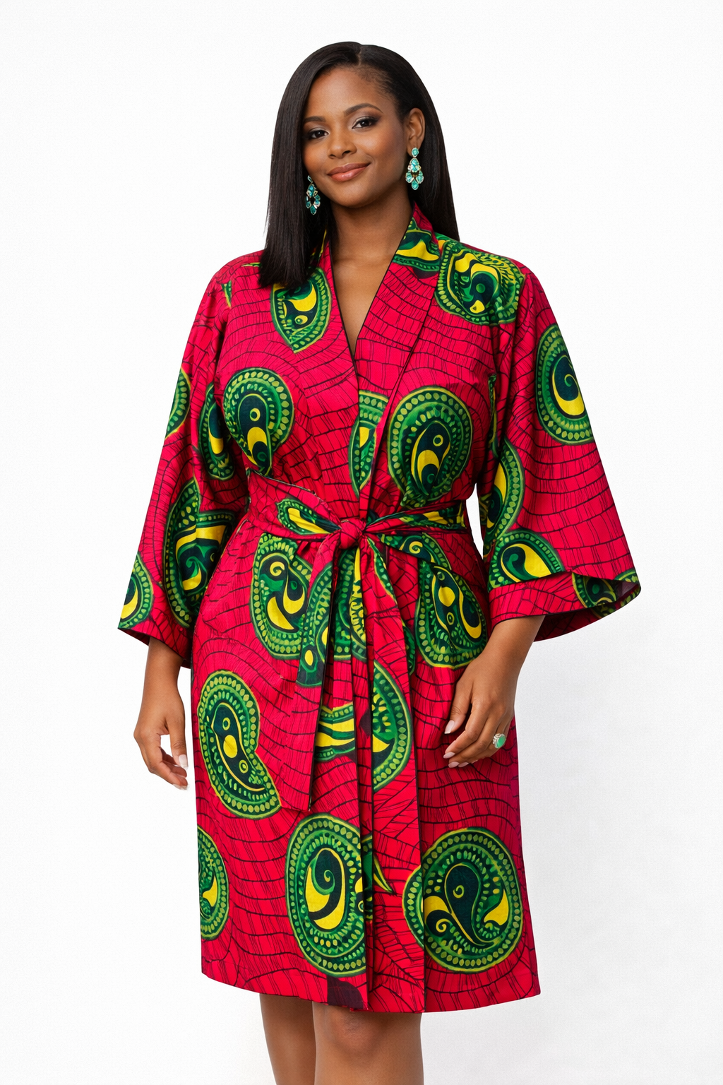 The Lurabelle Kimono — Hot Pink Spiral Print