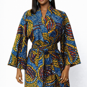 The Lurabelle Kimono — Indigo Wave Mosaic