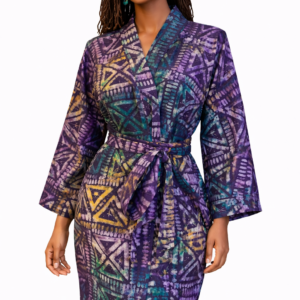 The Lurabelle Kimono — Violet Geo Tapestry