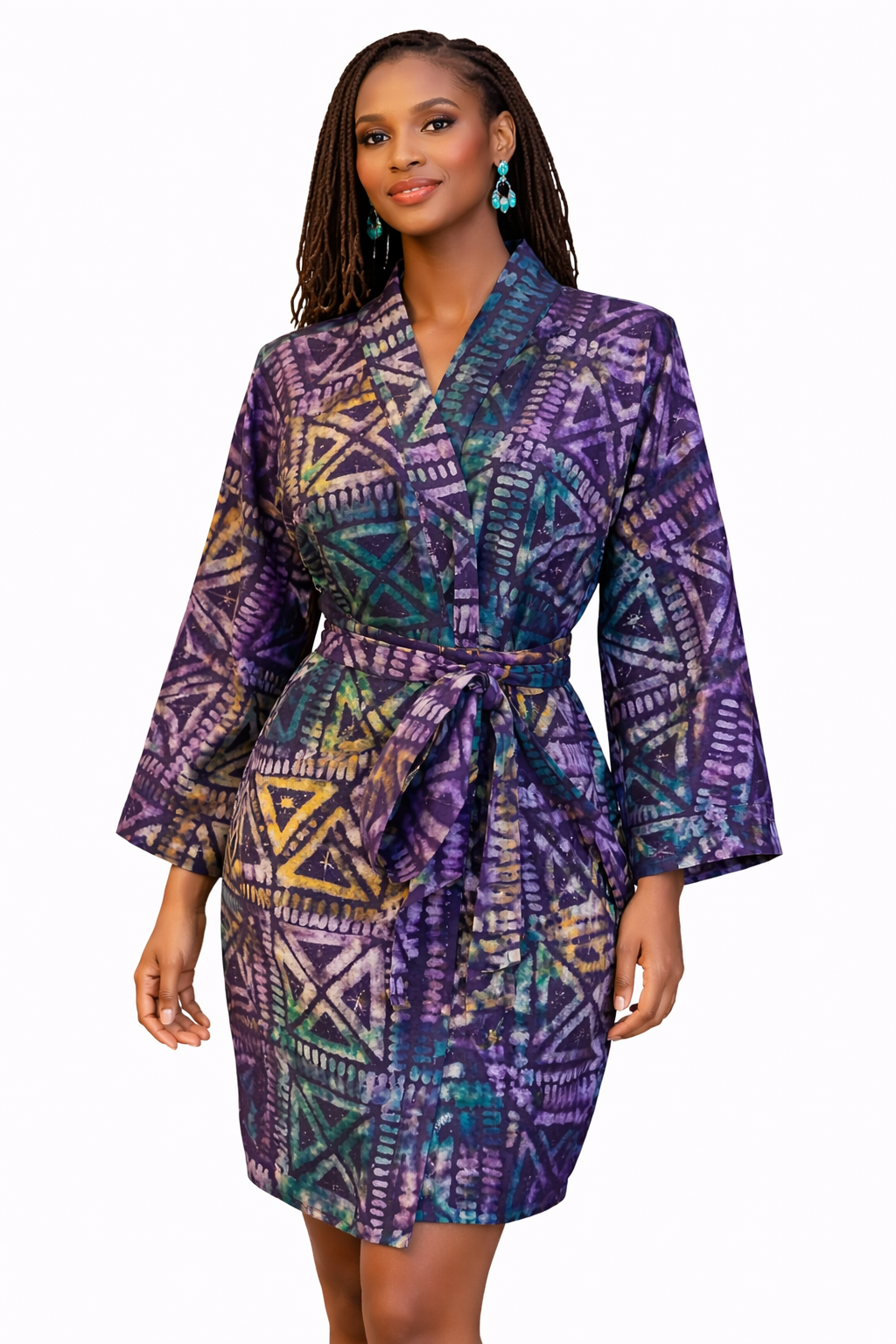 The Lurabelle Kimono — Violet Geo Tapestry
