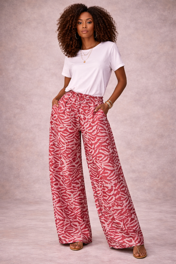 Adire Wide-Leg Pants – Ruby Wave